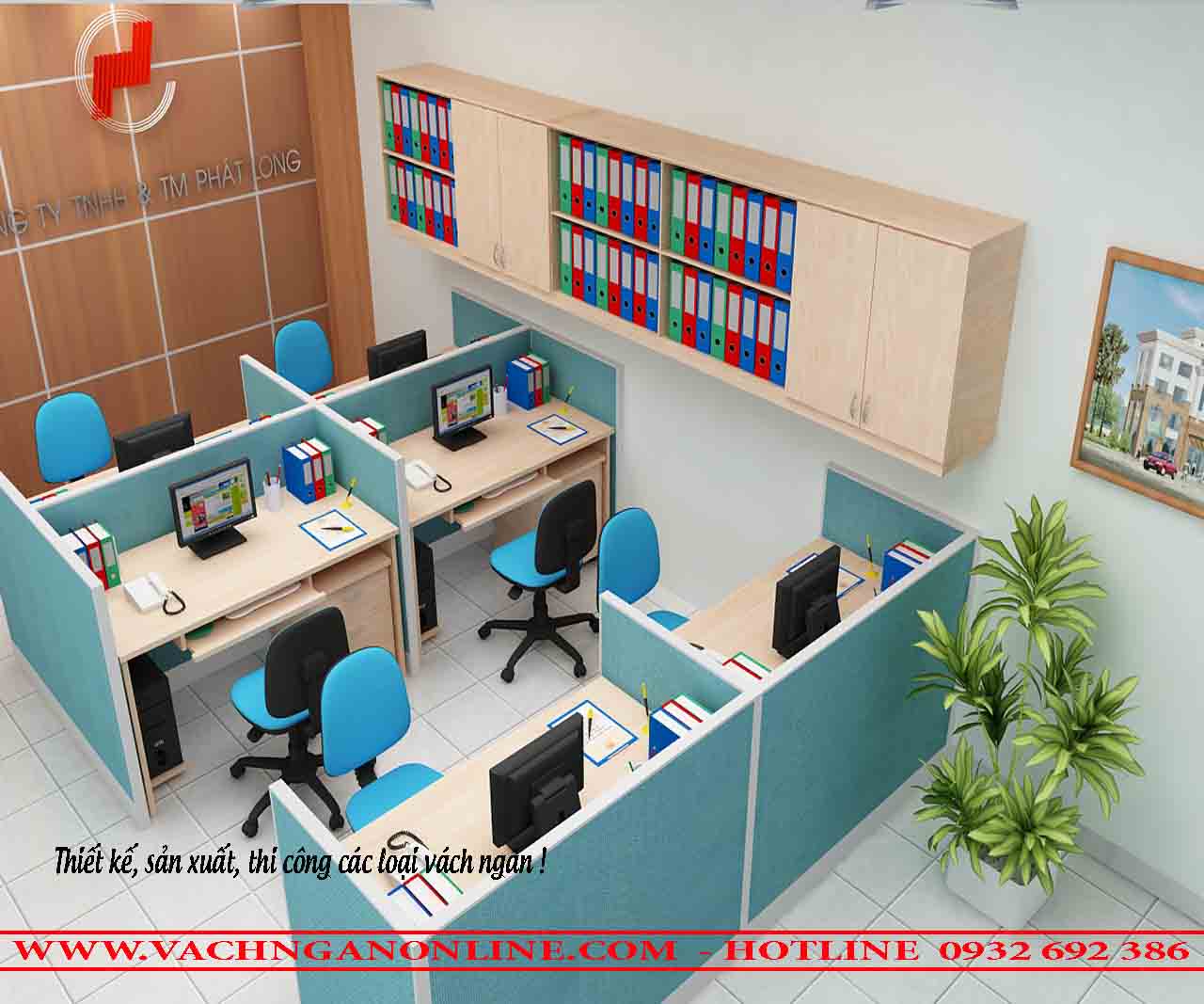 Bàn làm việc có vách ngăn 203