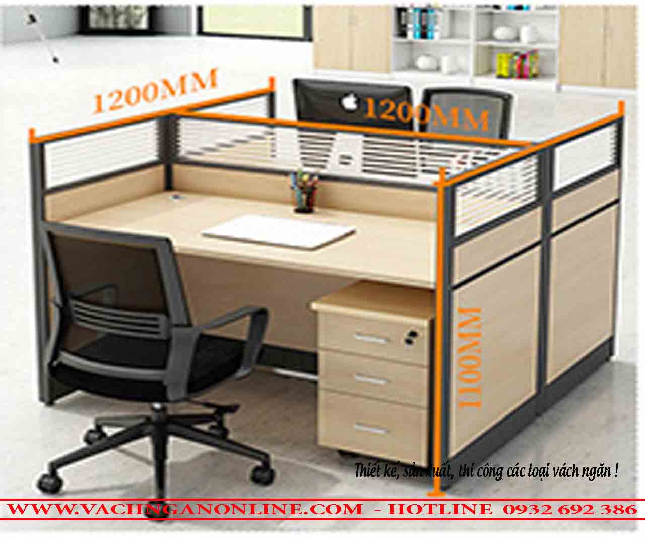 Bàn làm việc có vách ngăn 205