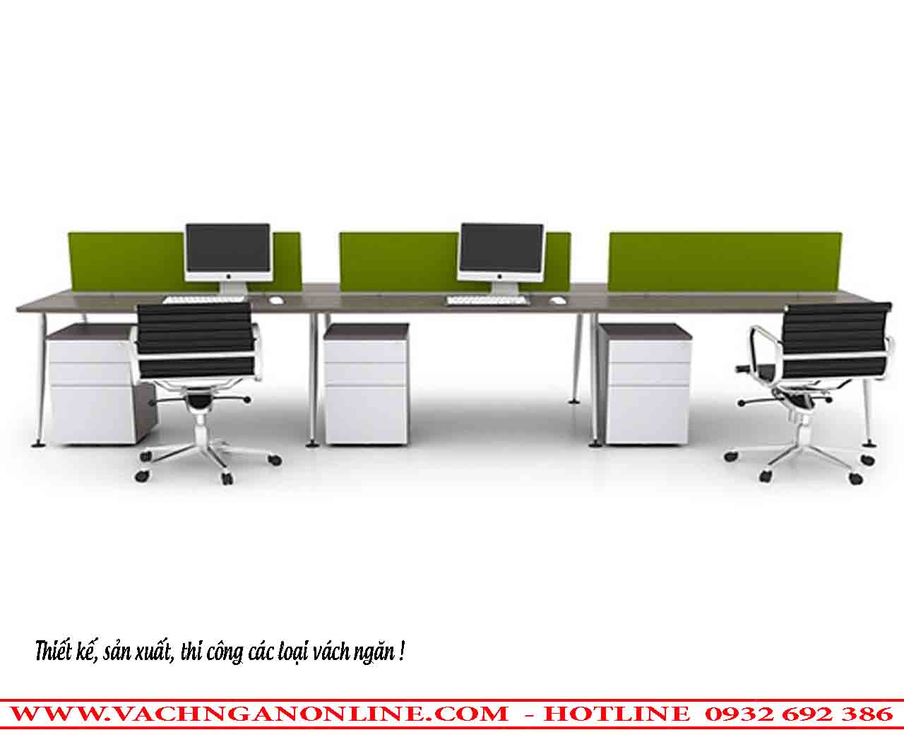 Bàn làm việc có vách ngăn 304