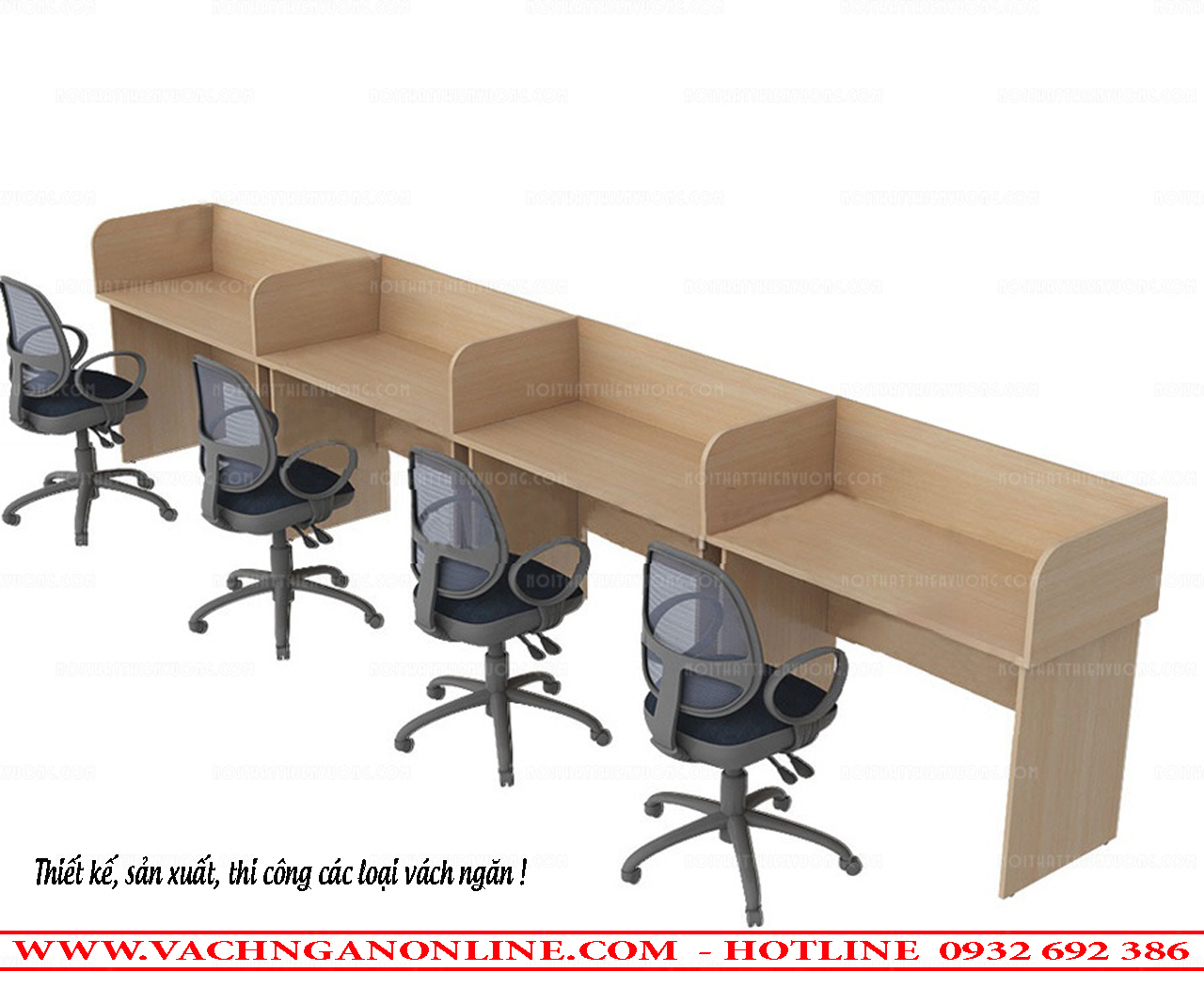 Bàn làm việc có vách ngăn 423