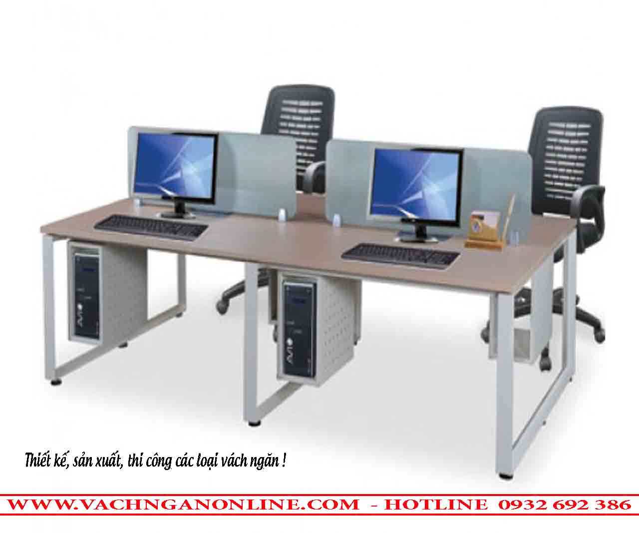 Bàn làm việc có vách ngăn 429