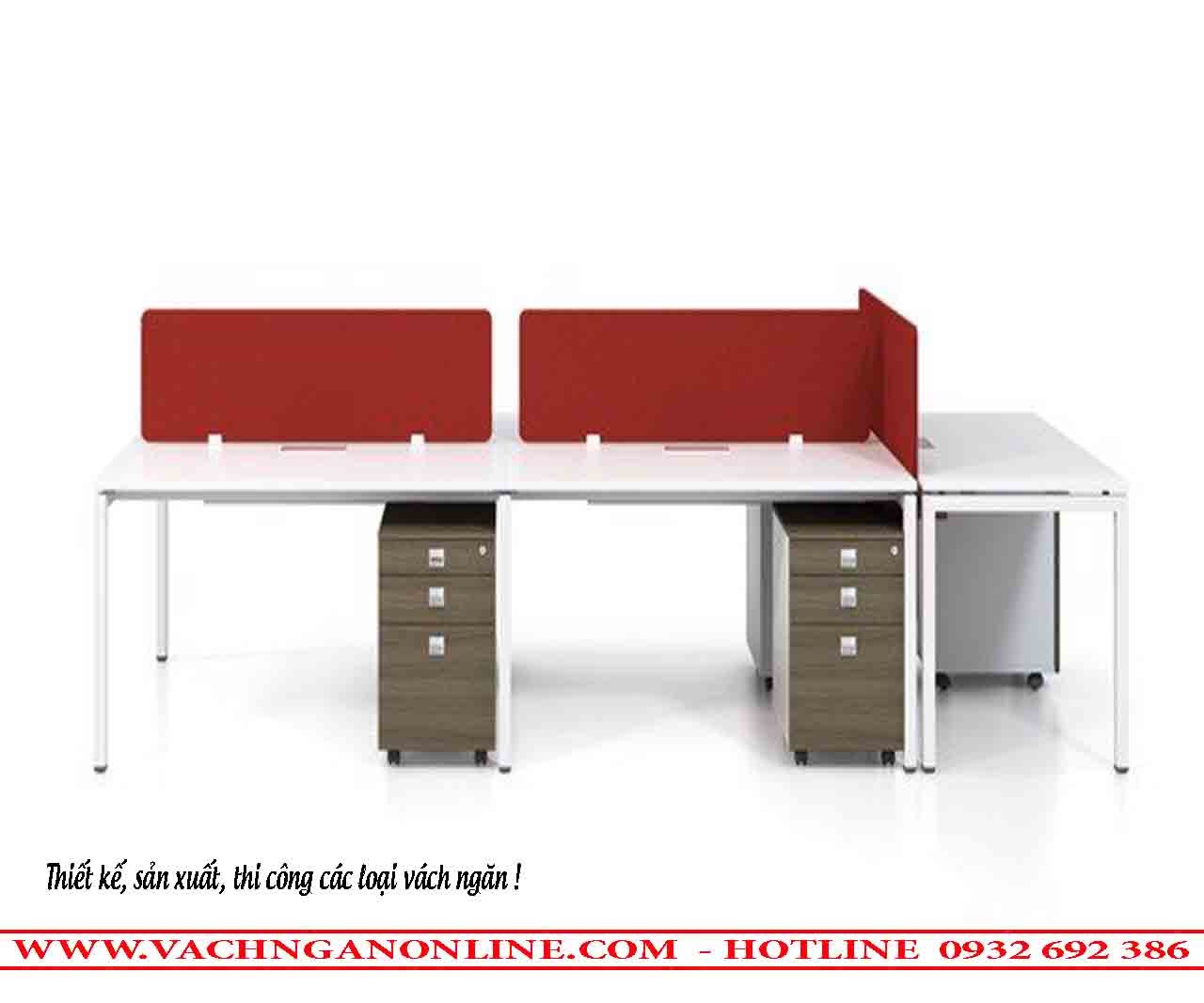 Bàn làm việc có vách ngăn 505