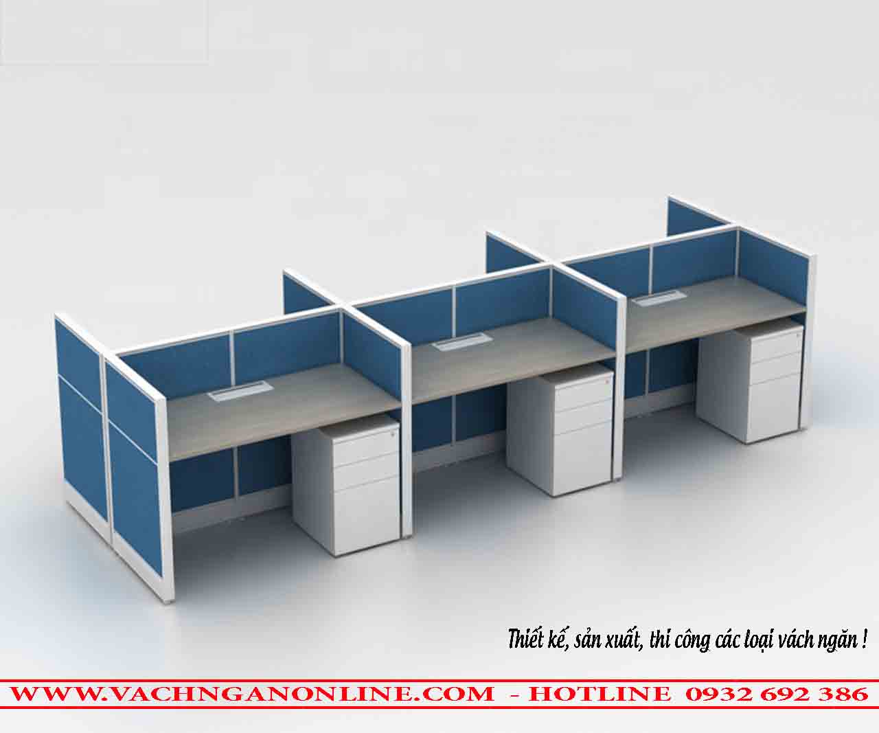 Bàn làm việc có vách ngăn 603
