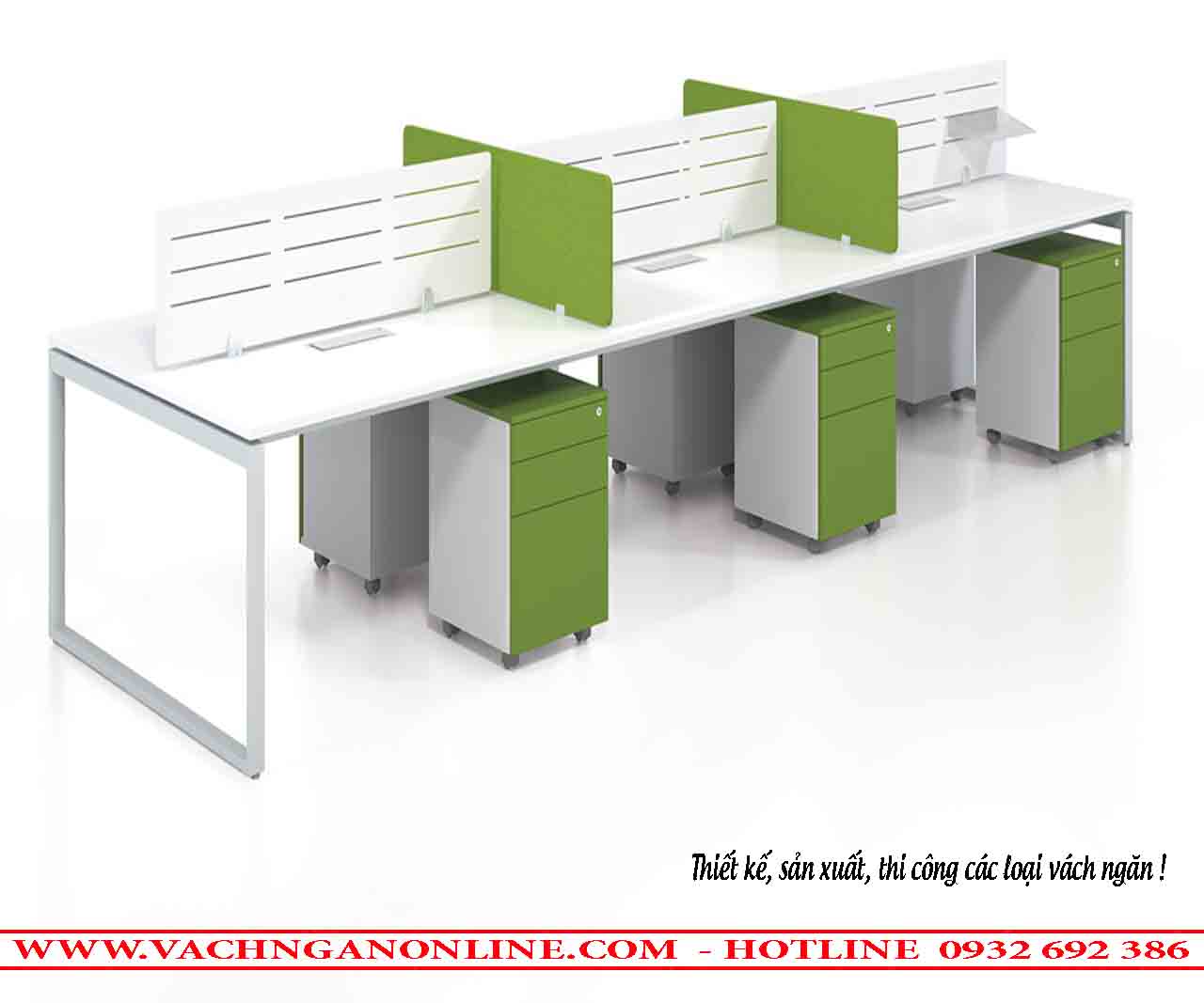 Bàn làm việc có vách ngăn 629