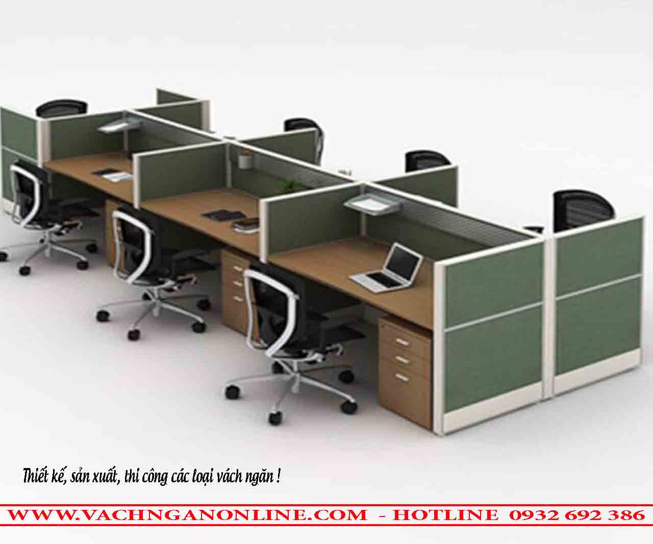 Bàn làm việc có vách ngăn 703