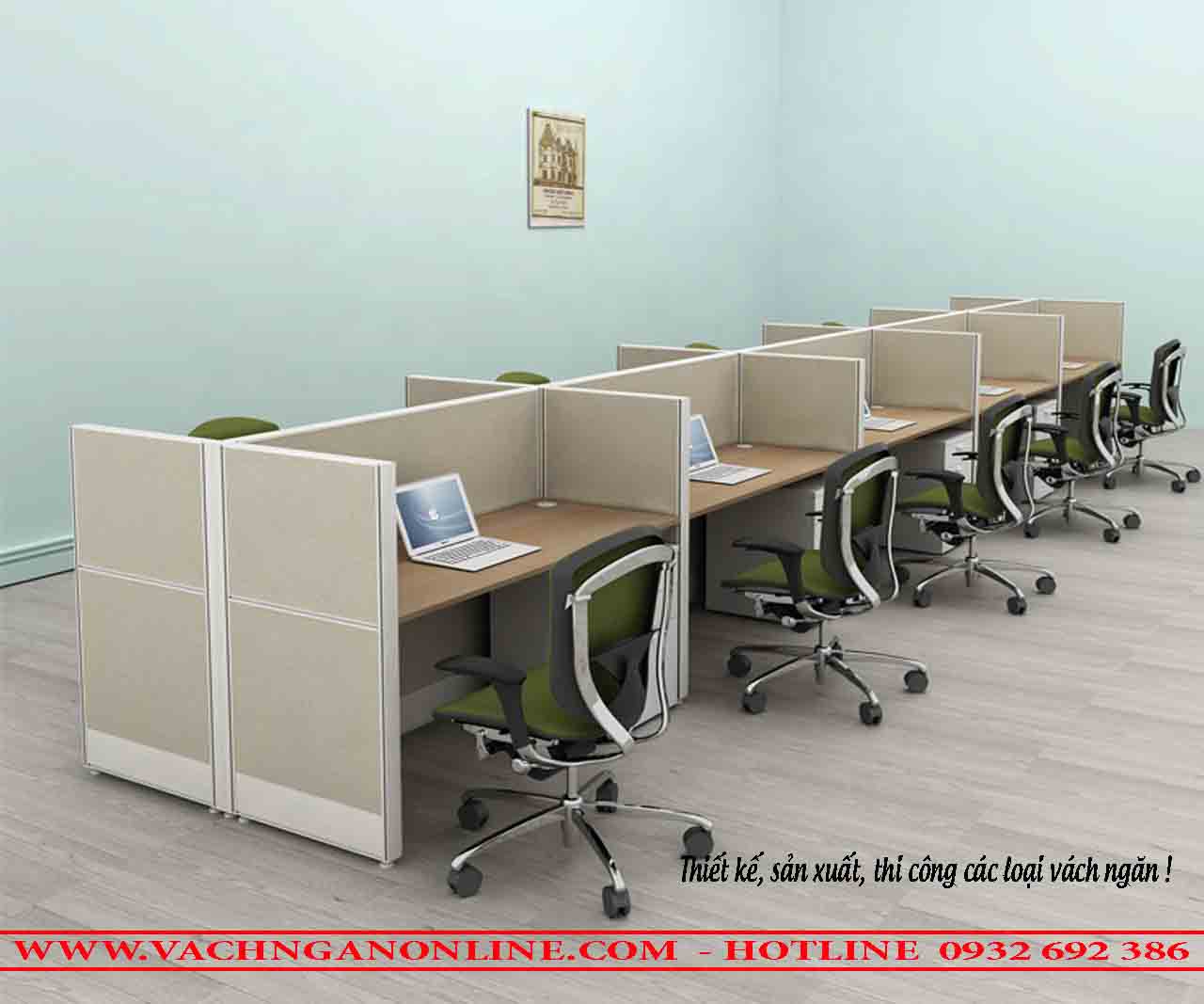 Bàn làm việc có vách ngăn 1003