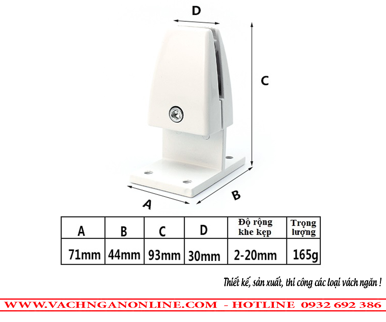 KẸP VÁCH NGĂN BÀN LÀM VIỆC 03