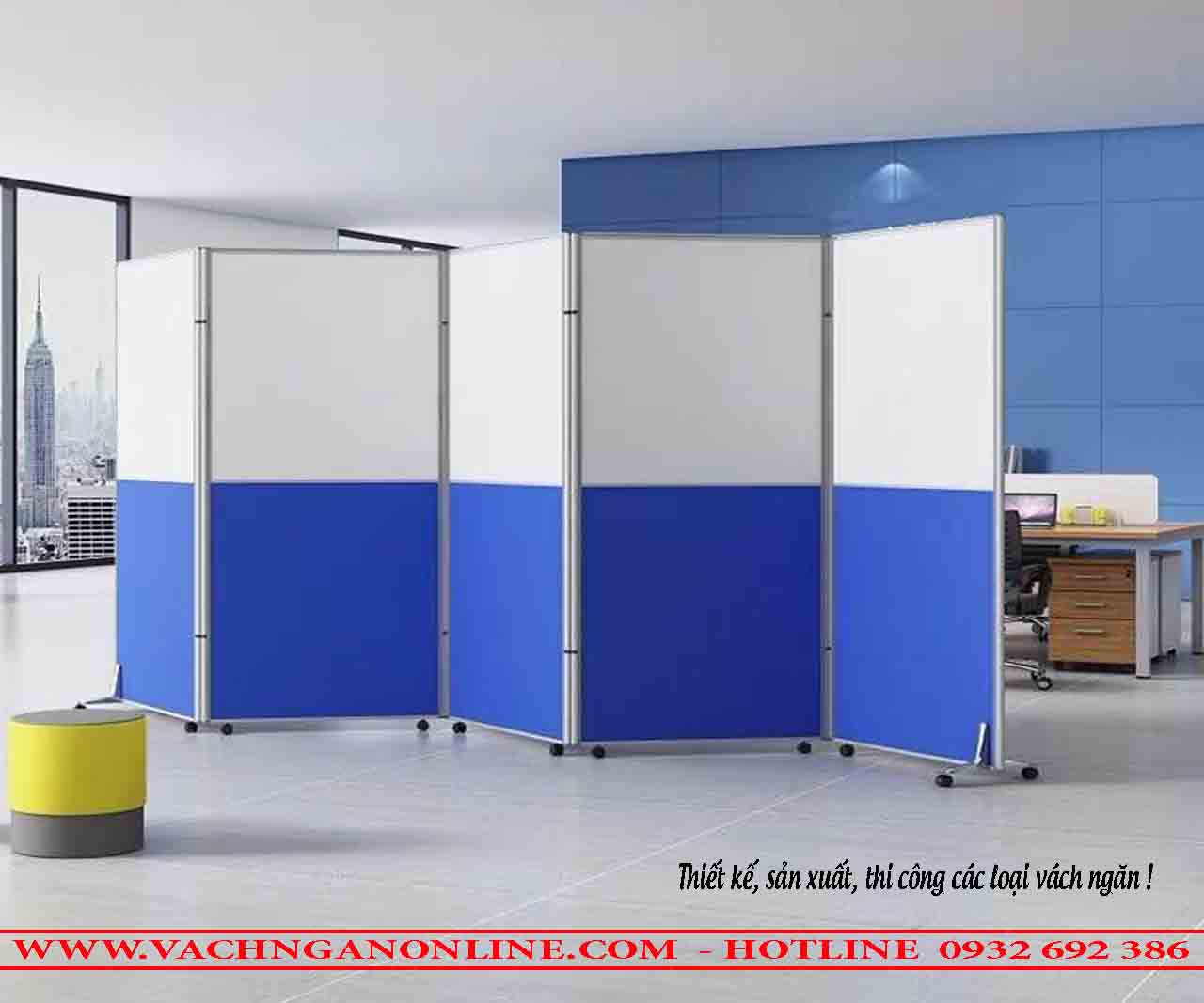 Vách ngăn di động có bánh xe 01